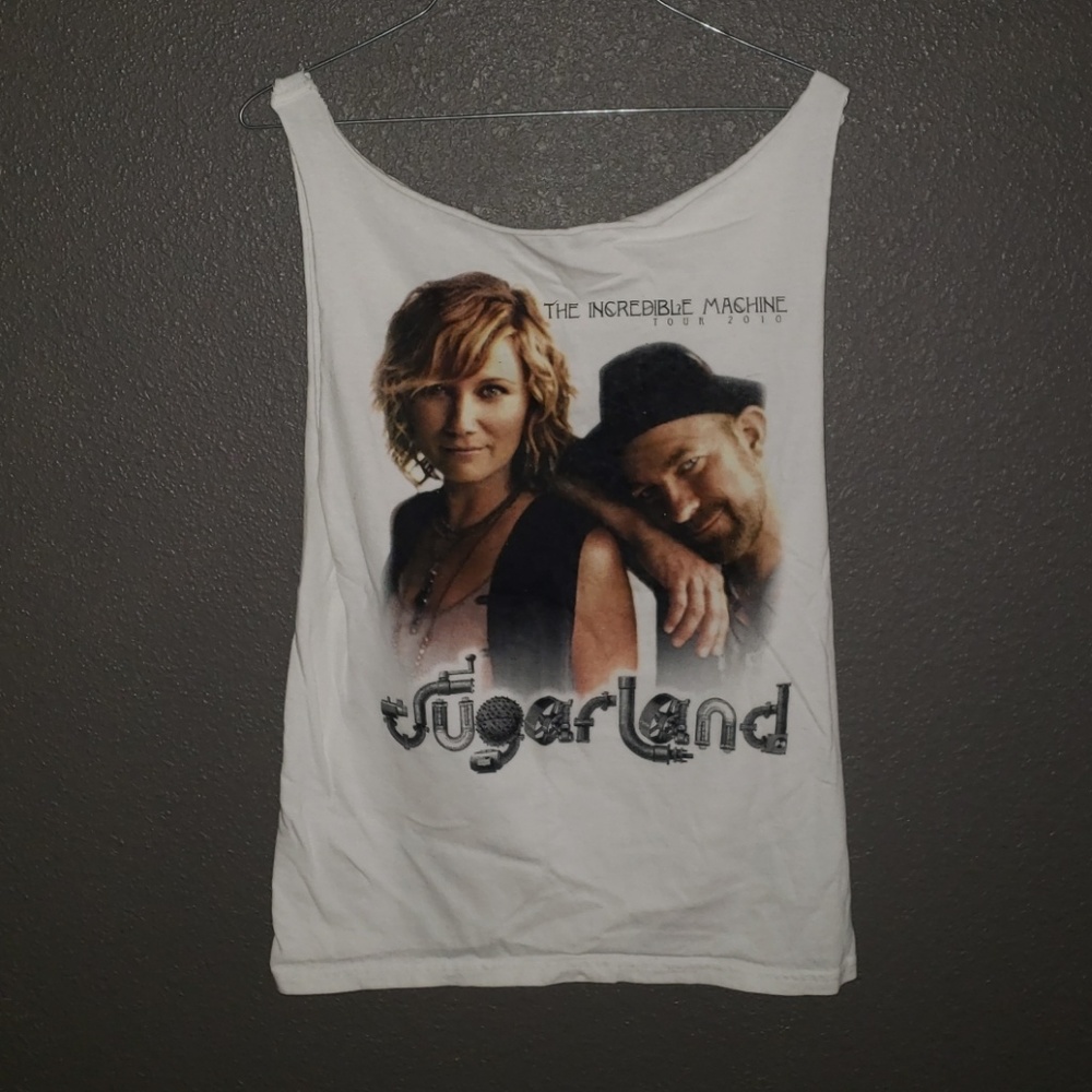 Custom cut Sugarland tour shirt 2010